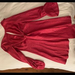 Brand new pink snakeskin keyhole mini dress.